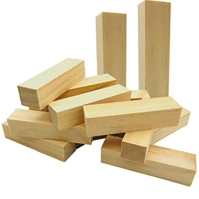 Afbeelding van Fycooler Basswood Whittlers Carving Blokken,Houtsnijwerk Blokken Kit, Onafgewerkte Houten voor Whittling Houtsnijwerk Hobby Kit 10 * 2.5 2.5cm 14pcs