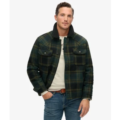 Afbeelding van Superdry Mannen The Merchant Store Wollen Chore jas Groen Grootte: M