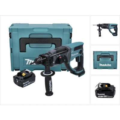 Afbeelding van Makita DHR 202 M1J accu combihamer 18 V 2.0 J SDS Plus + 1x 4.0 Ah Makpac zonder lader