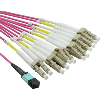 Afbeelding van VALUE MPO Fanout Kabel 50/125µm OM4, MPO/12x LC, violet, 2 m