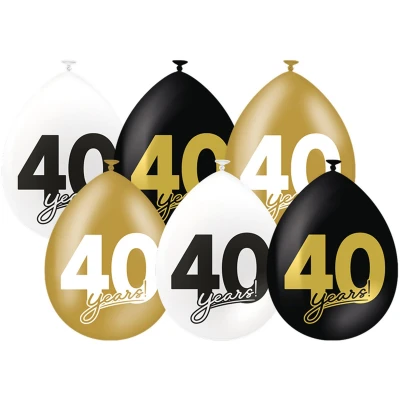 Afbeelding van Ballonnen 40 jaar Celebration! 30cm 6 stuks