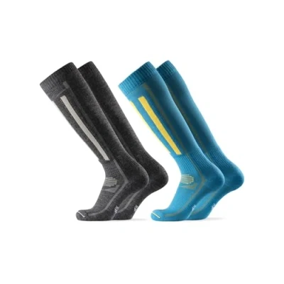 Afbeelding van DANISH ENDURANCE Merino Wol Thermische Skisokken, Scheenbeschermend, Warm, voor Mannen &amp; Vrouwen, 2 Pack