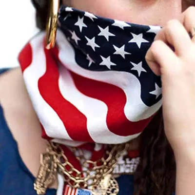 Afbeelding van New Age Devi Bandana / Kleine Sjaal Amerikaanse Vlag: de perfecte mix van stijl en patriottisme!