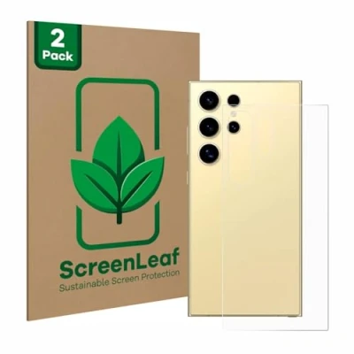 Afbeelding van ScreenLeaf Screenprotector voor Samsung Galaxy S24 Ultra (Achterkant) Duurzame schermbescherming Folie Beschermfolie transparant (2 Stuks)