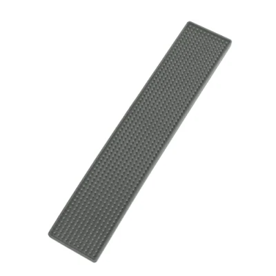 Afbeelding van Afdruipmat Slim, extra smalle rubberen mat met noppenstructuur voor het drogen van servies en glazen, spoelbakmat hoogwaardig kunststof, vaatwasmachinebestendig, 8 x 42 cm, grijs