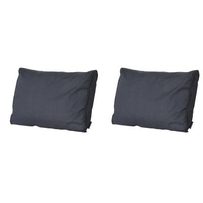 Afbeelding van Madison Lounge rug 73x40 Basic black 2 stuks