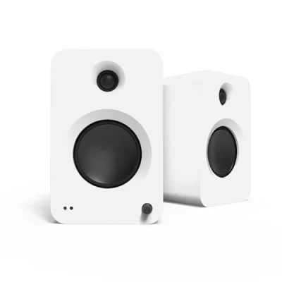Afbeelding van Kanto REN 200W Powered Speaker System with HDMI ARC Input for TV &amp; Home Theater USB C and Bluetooth 5.3 High/Low Pass Filter Pair Matte White