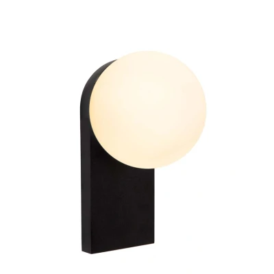 Afbeelding van Lucide TASSA Wandlamp Badkamer LED Dim to warm 1x10W 1800K/3000K IP44 Zwart