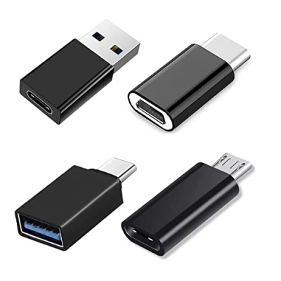 Afbeelding van iJiGui USB C adapter, 4 stuks naar 3.0 OTG micro bus stekker adapter MacBook Pro, Samsung Galaxy, mobiele telefoons, pc, etc