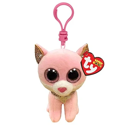 Afbeelding van TY Beanie Boo&#039;s Clip Fiona Pink Cat 7 cm