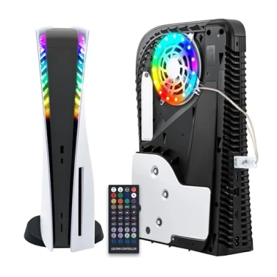 Afbeelding van Mcbazel RGB LED Strip voor PS5/PS5 Slim Flexibele Lichtstrip 8 Kleuren Muziek Synchronisatie, 3 Modi Ondersteunt APP/IR Afstandsbediening/USB knop
