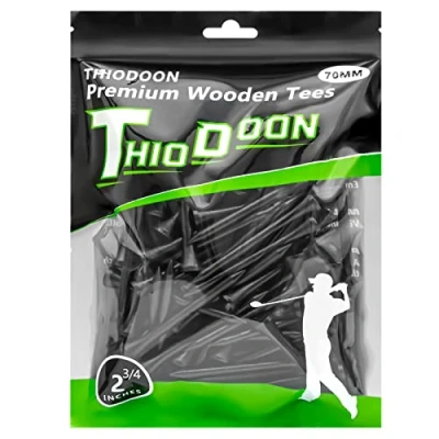 Afbeelding van THIODOON Golf Tees 2 3/4 &quot;Minder Wrijving Hout Training voor Golfer Professionele Natuurlijke Bulk 100 Count Golfing