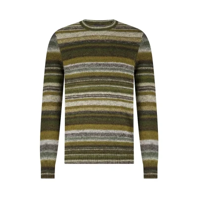 Afbeelding van State of Art Trui Gestreept Bruin/dessin 4XL
