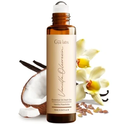 Afbeelding van Gya Labs vanille etherische olie roll on voor de huid, parfumolie langdurige aromatische lichaamsgeur, parfumolie, reismaat, Keuls water mannen, alcoholvrij (10 ml)