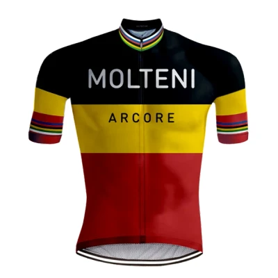 Afbeelding van Retro Wielershirt Belgische Kampioenstrui Molteni REDTED