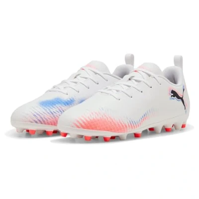 Afbeelding van Puma Future 8 PLAY MG Unisex Zaalvoetbalschoenen voor kinderen, Maat: 29, White/black/glowing red Schoenen
