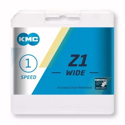 Afbeelding van KMC BMX, Fixie &amp; Track singlespeed z1 wide ketting BikeTotaal.nl Zilver