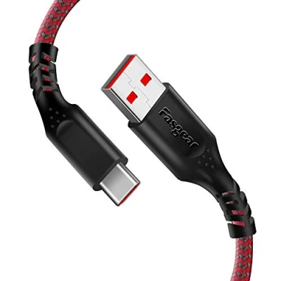 Afbeelding van Fasgear Warp Charge 30W kabel voor Oneplus 7 Pro 7T, 1m Dash opladen USB C Snel Nylon gevlochten gegevenssynchronisatie Type 6T 6 5T 5 3T (1 m, Rood)