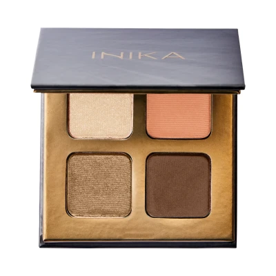 Afbeelding van INIKA REFRESH Eyeshadow Quad Sunset Vegan 100% Natuurlijk Verzorgend Alle huidtypes Minerale make up