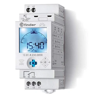 Afbeelding van finder 12.81.8.230.000 astro timer met programma 1 kanaal NFC,Grijs