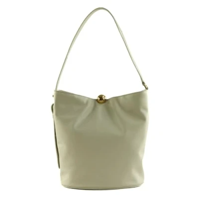 Afbeelding van FURLA Leren Schoudertas Sfera Soft Bucket Bag Marshmallow Crème