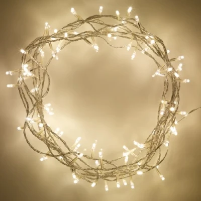 Afbeelding van Lights4fun Lichtsnoer met 200 leds, warmwit