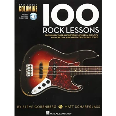 Afbeelding van 100 ROCK LESSONS BASSE +ENREGISTREMENTS ONLINE: Bass Lesson Goldmine Series