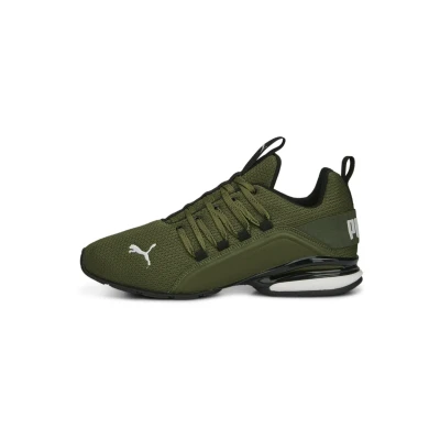 Afbeelding van Puma Axelion Refresh Hardloopschoenen voor op de weg, Heren, Maat: 39, Green moss/black/feather gray Schoenen