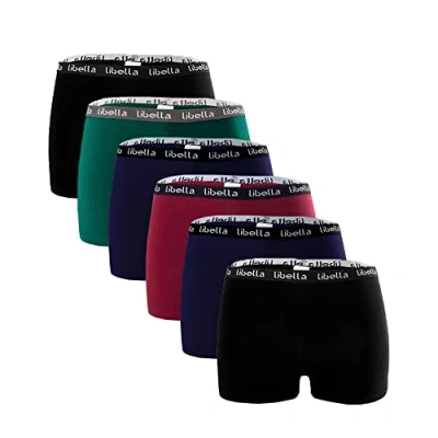 Afbeelding van Libella® Damesslips, boxershorts, set van 6 stuks, hipster onderbroek, katoenen ondergoed 3407, meerkleurig C, S