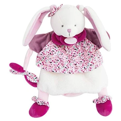 Afbeelding van Doudou et Compagnie DC3080 Puppet konijntje kers, roze