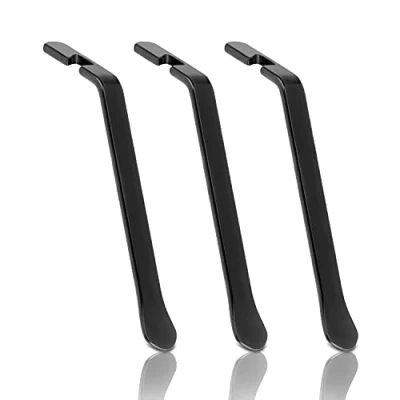 Afbeelding van CZ Store fiets bandenlichter Set 3 stuks Zwart ✮LEVENSLANGE GARANTIE✮ Draagbare Bandenlepels met Gebogen Haakuiteinde, Solide Roestvrijstalen Gereedschap, BMX, MTB Reparatie &amp; Onderhoud