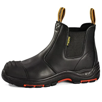 Afbeelding van SAFEYEAR Safetoe 8025NB veiligheidsschoenen voor heren, met waterdichte teenkap van composietmateriaal, metaalvrij, licht, SBP, Zwart, 38 EU Ancho