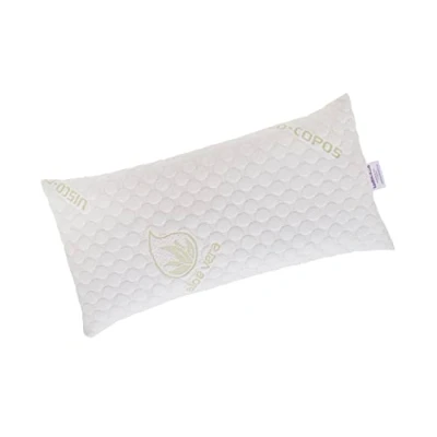 Afbeelding van Todocama aloë vera visco kussen met 100% elastische vlokken, stretch vera, hittebestendig, middelstevig, hoog, gemaakt in Spanje (75 cm)