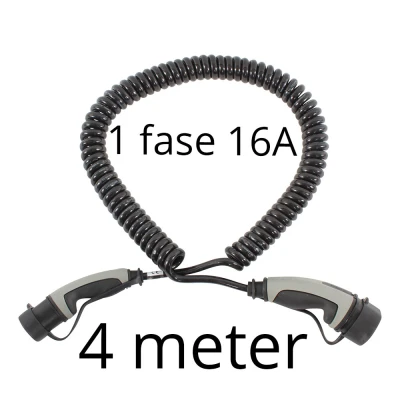 Afbeelding van Premium Laadkabel type 2 naar coiled 1 fase 16A 4 meter