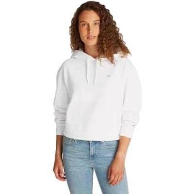 Afbeelding van Tommy Hilfiger Contrast FLAG Hoodie Sweater, Dames, Maat: Medium, Ecru