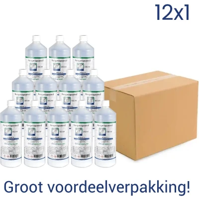 Afbeelding van Isopropyl Alcohol 99,9% Isopropanol Ontvetter Ipa Ontsmettingsmiddel 12x1 Liter