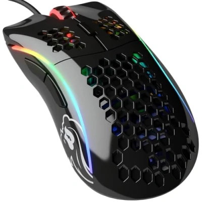 Afbeelding van Glorious PC Gaming Race Model D Muis 12000 dpi 6 knoppen glanzend zwart