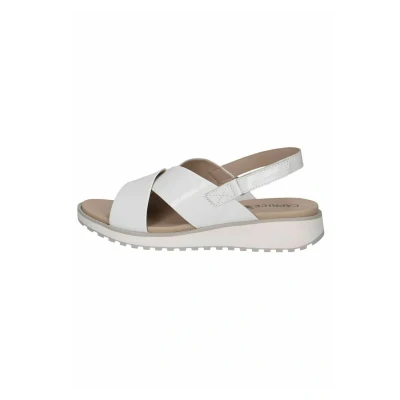 Afbeelding van Caprice Sandalen met sleehak, Dames, Maat: 36, White naplak Leer