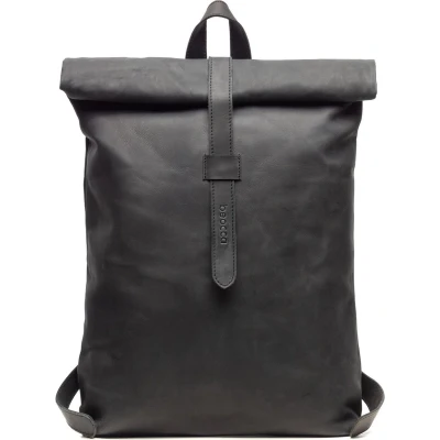 Afbeelding van Beocca Leren rugzak Mavis zwart 15&quot; laptoptas