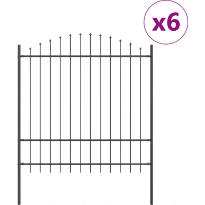Afbeelding van vidaXL Tuinhek met Hoepel Top Grijs 10,2x1,75 m Staal