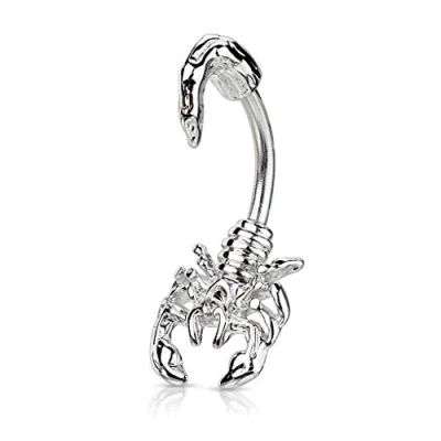 Afbeelding van Navelpiercing Schorpioen SCORPIO zilver, Gelegeerd Staal