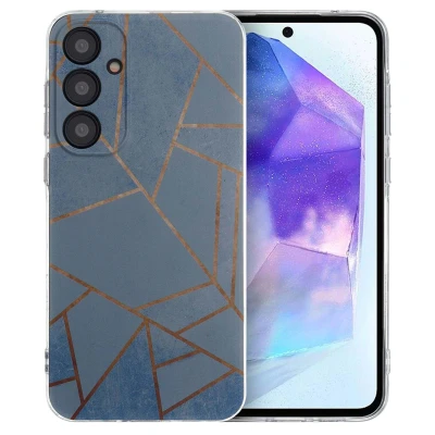 Afbeelding van Samsung Galaxy A55 Hoesje Siliconen en TPU (zacht) iMoshion Softcase/Backcover Blauw Telefoonhoesje