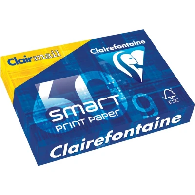 Afbeelding van Kopieerpapier Clairefontaine Clairmail A4 60gr wit 500vel