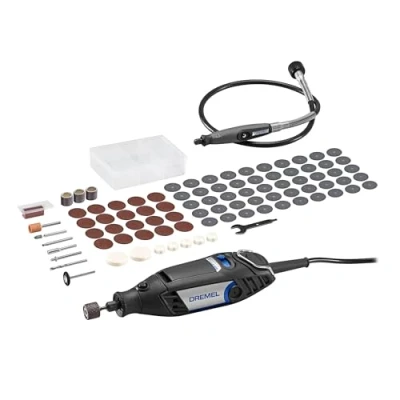 Afbeelding van Dremel 3200 Multifunctioneel Gereedschap 130W, Multitool Set met 1 Flexibele Schacht, 90 accessoires, Variabele Snelheid 10.000 35.000 t/min Snijden, Graveren, Schuren, Polijsten, Scherpen