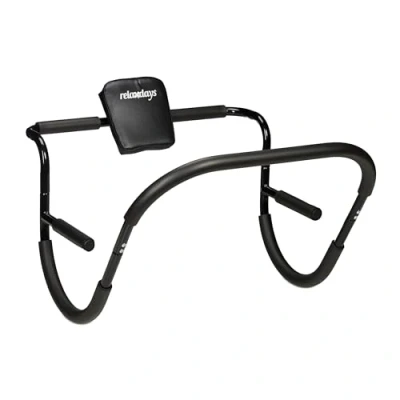 Afbeelding van Relaxdays buikspiertrainer, AB trainer, HBD: ca. 68,5 x 69 65 cm, efficiënt trainen, voor sit ups, buiktrainer, zwart
