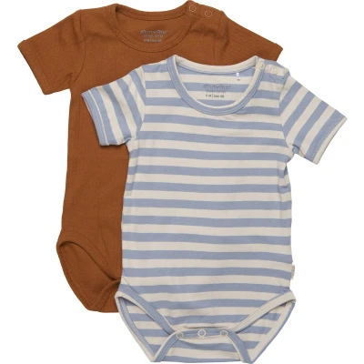 Afbeelding van Minymo Kinder Body SS (2er Pack) Ashley Blue 62