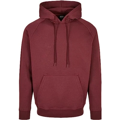 Afbeelding van Urban Classics Blank Hoodie, Heren, Maat: 4XL, Cherry