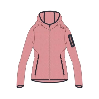 Afbeelding van CMP Knit Tech Damesjas met vaste capuchon Orchidea Lotus, 40