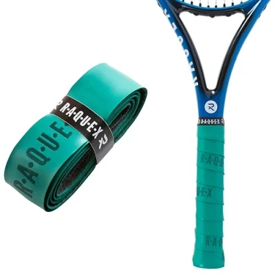 Afbeelding van Raquex Enhance Vervangende Racket Grip: Grip voor Tennis, Badminton, Padel, Squash griptape. 14 Kleuren. Hoogwaardige, Zelfklevende Tennisrackets (Donkergroen)