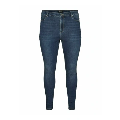 Afbeelding van VERO MODA CURVE high waist skinny jeans dark denim